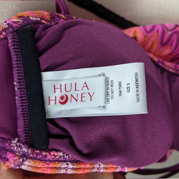 Hula Honey S Purple Racerback Tankini Swim Top - Picture 7 of 8
